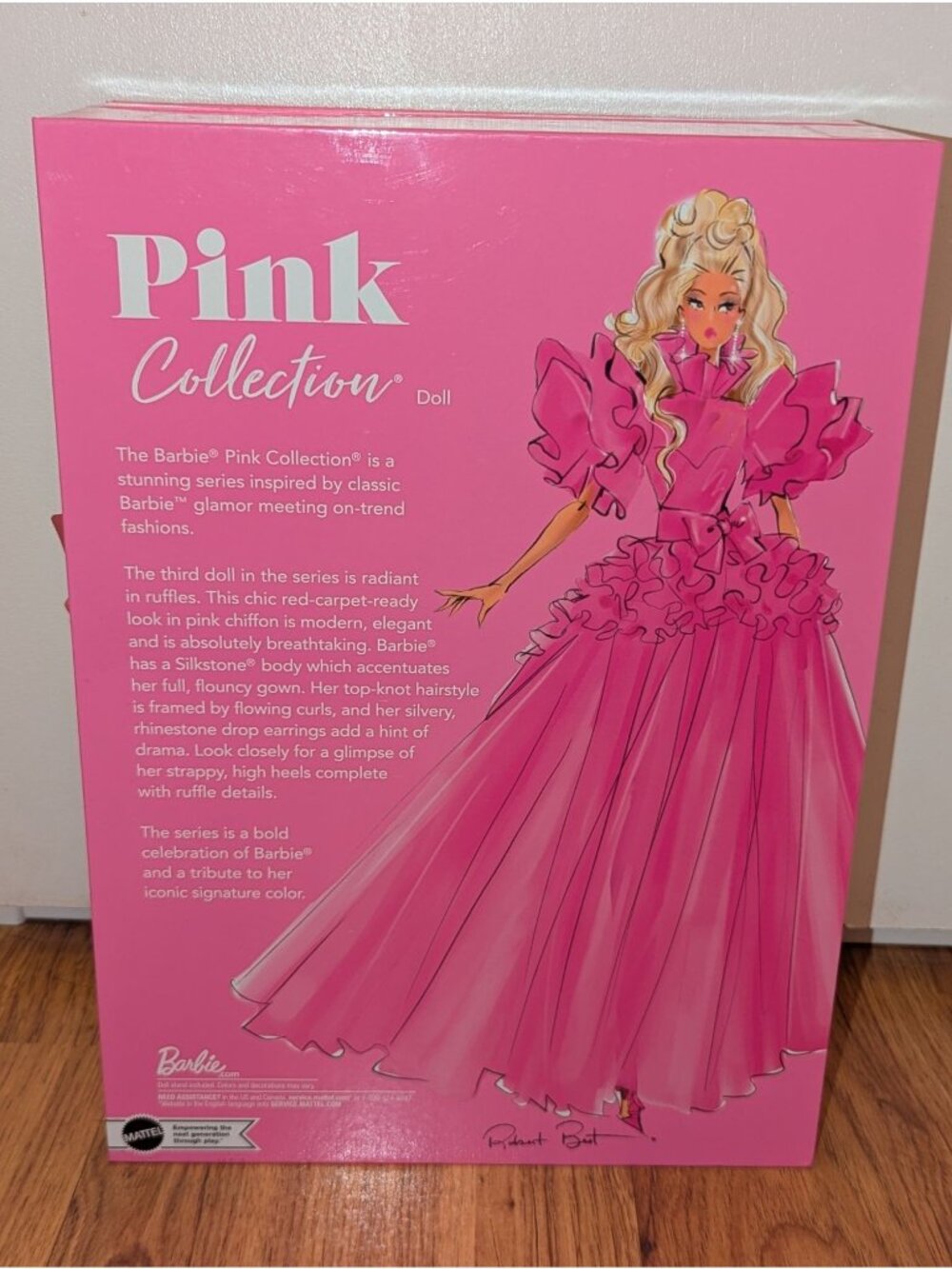 Barbie Signature Pink Collection Doll In Elegant Ruffle Gown Limited Edition - Picture 5 of 6